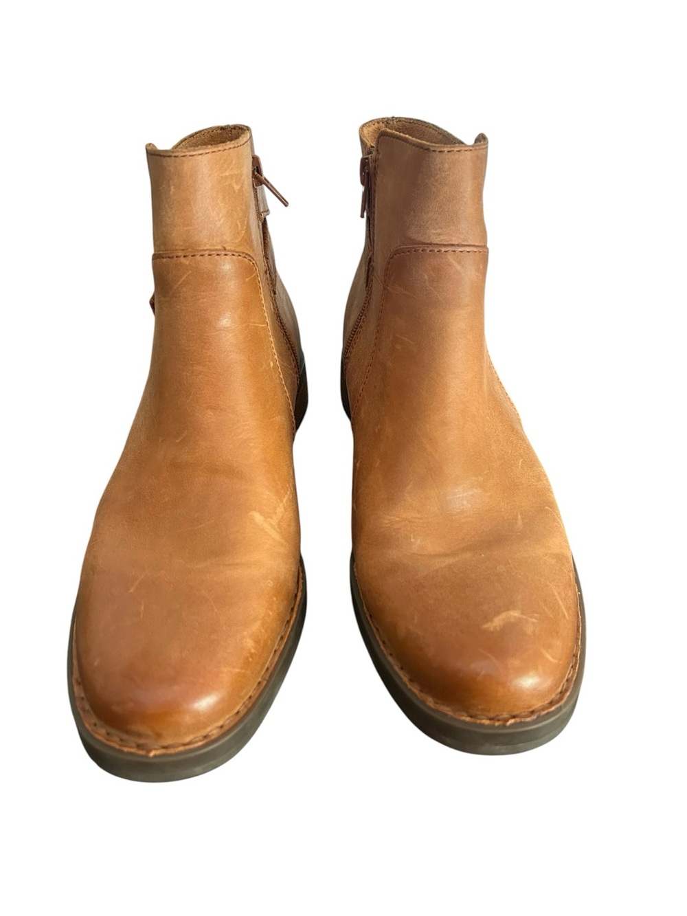 Women’s Born Tan Leather Ankle Boots - Size 9.5M